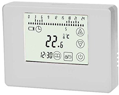 SM-PC®, Digital Funk Raumthermostat Thermostat programmierbar Touchscreen #829 Ivory/Weiss