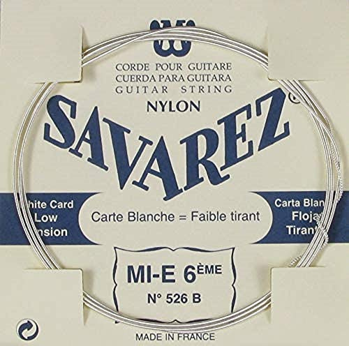 Savarez Saiten für Traditional Concert 526B Klassische Gitarre Einzelsaiten - E6w tief - geeignet für 520B