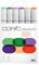 COPIC Sketch Set Secondary Tones, 6 Twin Marker mit einer mittelbreiten und einer Brush-Spitze