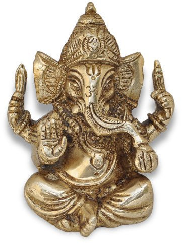 DakshCraft Mukut Ganesha Messingfigur