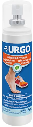 URGO Spray Prévention Mycoses - Assainit et Protège les Pieds et Chaussures - Parfum Menthol - Dès 3 ans - 125ml
