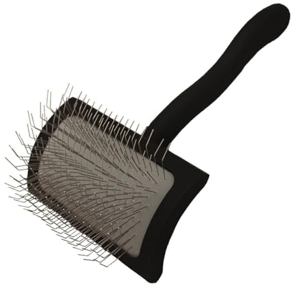 Chris Christensen Big K Slicker Bürste, Pflegen wie ein Profi, Fluff Entwirrung Stil, spart Zeit & Energie, Schwarz, Medium, für Haustiere, perfekt für Hunde & Katzen