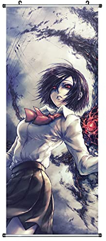 CoolChange Großes Anime Rollbild/Kakemono aus Stoff Poster, 100x40cm, Motiv: Touka Kirishima