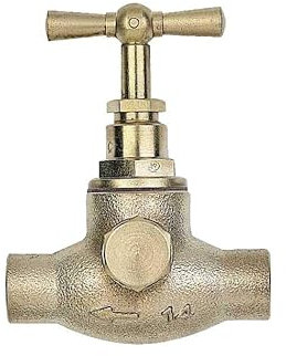 Absperrhahn, Kopf Knebelgriff mit Entleerung, – Ø 18 mm – Lötkolben – Watts Industrie