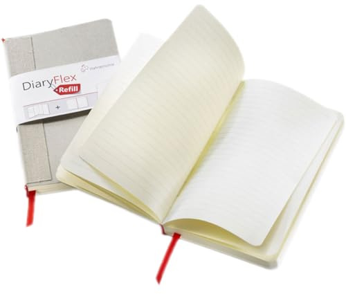 Hahnemühle DiaryFlex Refill, Nachfüllheft, blanko, 100g/m², 18,2x10,4cm, 80 Blatt/160 Seiten