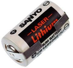 SANYO/FDK CR14250SE Laser Lithium Batterie 3,0Volt mit Lötfahne in U-Form