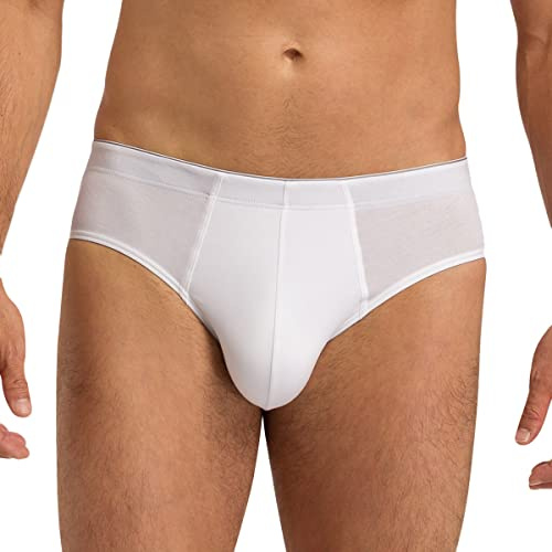 HANRO Men's Cotton Superior Brief, White, X-Large