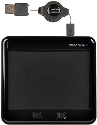 Speedlink Sway Multitouch-Eingabefeld (Touchpad mit 10 verschiedene Fingergesten, einziehbares Kabel, USB), schwarz