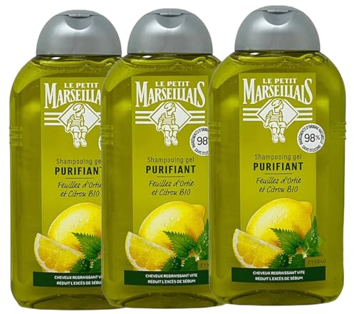 Le Petit Marseillais Shampoo für normales Haar, nachfettend, Zitrone, 250 ml, 3 Stück
