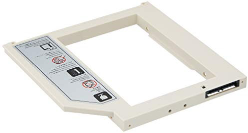 SilverStone SST-TS08 -Adattatore per SSD 2.5 / HDD Estensione del computer portatile da 9,5mm per DVD sottile e custodia esterna sottile DVD, bianco