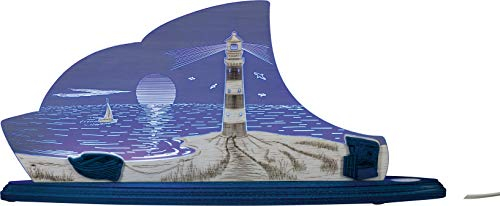 weigla - Schwibbogen original Erzgebirge I Motiv Maritim I Dekoleuchte I LED-Lichterbogen I Größe 47 x 21 x 8,2 cm I Inklusive Beleuchtung I Deko innen I aus Holz & Acryl