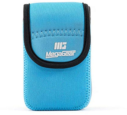 MegaGear MG703 Ultra Light Neoprene Camera Case compatible with Panasonic Lumix DC-TZ95, DC-TZ90, DMC-TZ80 - Blue