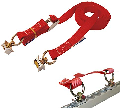 1 x 2 TLG. Spanngurt mit Klemmschloss/Klemmschlossgurt für Airlineschiene, 5 m, 25 mm breit
