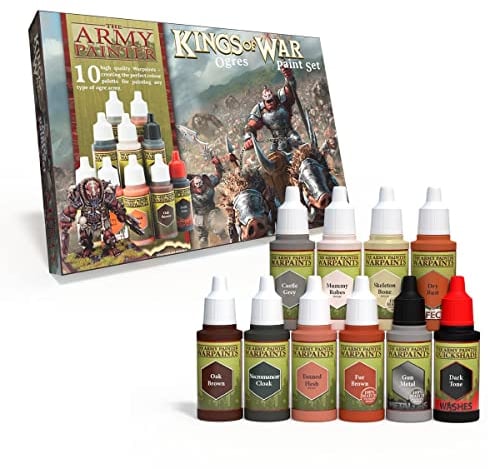 The Army Painter | Warpaints Kings of War Ogres Paint Set | 10 Peintures Acryliques pour Peindre des Figurines d’Ogres d’Infanterie et de Warmachines d’Orgres de Wargames WP8017