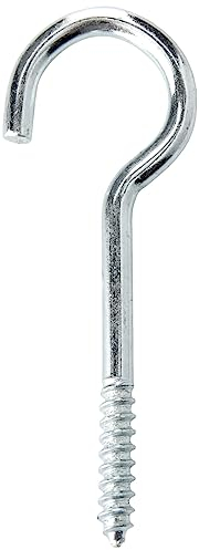 Merriway BH01681 60 mm BZP Stahl-Schraubhaken, Weiß, 20 Stück