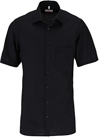 MARVELIS Modern Fit Hemd Halbarm New Kent Kragen schwarz / Größe:41