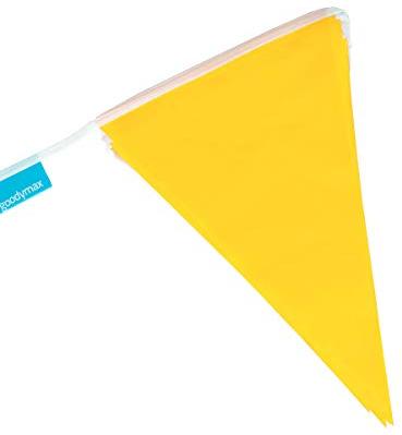 Goodymax® Wimpelkette 10 m Gelb - viele weitere Farben & Farbkombinationen zur Auswahl