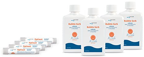 4X Bubble Sorb + Optiwet Bubble Stop gegen Luft im Wasserbett