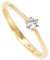 My Gold Damen Verlobungsring Gold 585 Damenring Echtes Gelbgold (14 Karat) Mit Zirkonia Solitär Gr. 54 Heiratsantrag Goldring Golden Love V0011653