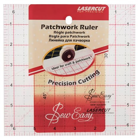 Sew Easy Sewing and Patchwork Ruler - Various Shapes and Sizes, Square Quilting Ruler 6.5 x 6.5 inch