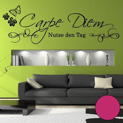 A428 Sticker mural « Carpe Diem » 180 x 60 cm Rose