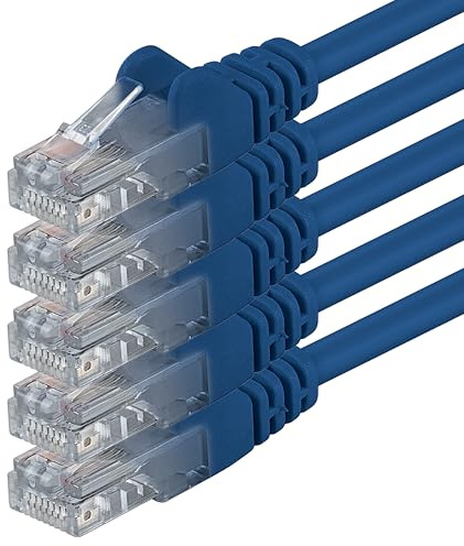 1attack UTP-Netzwerkkabel mit RJ45 (Cat.6, 5 Stück) 2,0 Meter