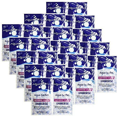 AquaSparkle Immerse Filter Cleaner 100g Hot Tub Spa Spas Tubs Brite … (15 x 100g)