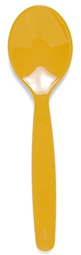 Harfield 17cm Polycarbonate Plastic Spoon Yellow (Pack of 10)
