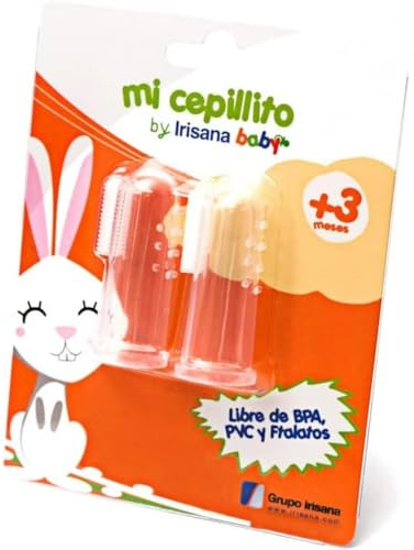 Irisana - Spazzolino da denti per bambini - Trasparente - 10,5 x 2 x 13,5 cm - Molto delicato e non danneggia le gengive - Per bambini fino a 1 anno - Dito in silicone