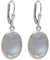 I-be, Regenbogen-Mondstein Edelstein Ohrringe oval 925 Silber, Länge: 3,5 cm, im Geschenketui, 397912 g KB