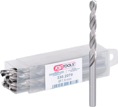 KS Tools 330.2070 Lot de 10 Forets HSS-G meulés 7 mm