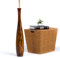 Leewadee Jarrón Grande De Suelo – Jarrón Alto De Madera De Mango para Ramas Decorativas, 70 cm, Marrón Marrón Claro