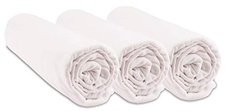 3 Spannbetttücher Baumwolle Bio für Kinderbett 70 x 140 – 3 Farben erhältlich