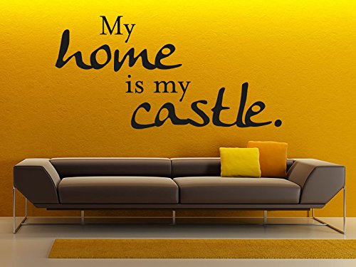 Klebeheld Wandtattoo My Home is My Castle (Farbe türkis/Größe 150x75cm)