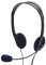 Ednet Stereo PC Headset Lautstärkeregler, 3,5mm Stereostecker, Kopfhörer: 20Hz-20kHz, Mikro: 30Hz-16kHz Kabellänge 1,8m, schwarz