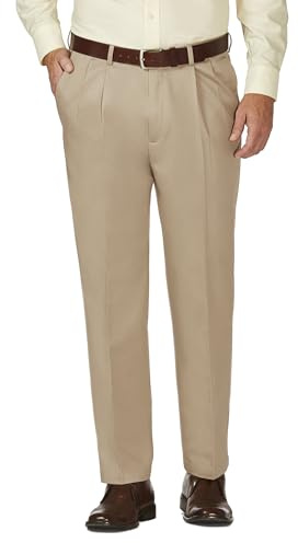 Haggar Work to Weekend Coupe Classique Plissée Tailles Standard et Grandes et Hautes - Classique - Homme