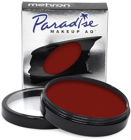 Mehron Makeup Paradise Makeup AQ Pro Size | Stage & Screen Performance, Face & Body Painting, Beauty, Cosplay, and Halloween | Water Activated Face Paint, Body Paint 1.4 oz (40 g) - Red