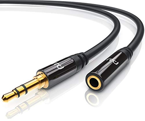 CSL Aux Kabel 3.5mm Audio Kabel 2m Klinkenkabel Verlängerung 3,5mm Audiokabel für Smartphones Apple iPhone iPad Tablets Auto Kopfhörer Echo Dot KFZ Stereoanlagen MP3 Player