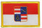 Aufnäher Patch Flagge Kroatien Gespanschaft Dubrovnik-Neretva - 8 x 6 cm