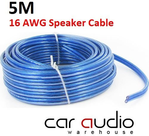 T1 Audio T1-5M 16AWG BLUE - 5 Metre Blue 1.5mm 16 AWG Speaker Cable. Ideal for Car or Home Speakers