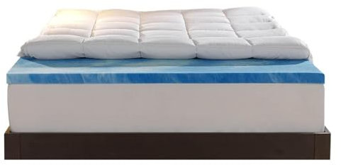 Sleep Innovations Coprimaterasso a doppio strato da 10 cm. Prodotto negli Stati Uniti. Queen Size
