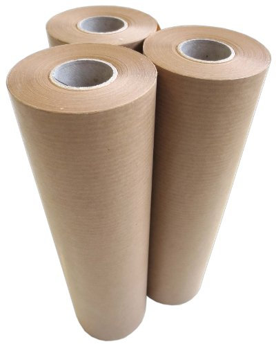 Papierrollen 3 Stück 225mmx50m ca. 40g/m² braun Profi Qualtiät Malerabdeckpapier Abdeckpapier