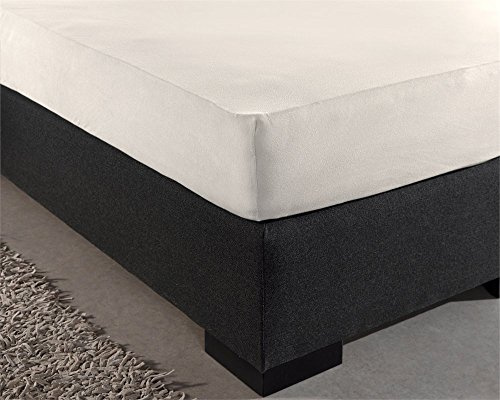 Sleeptime Spannbettlaken 100% Baumwolle - Bettlaken fur Standard Matratzen bis 30cm - Feuchtigkeit absorbierend und temperaturausgleichend - Natur - 180 x 220 cm