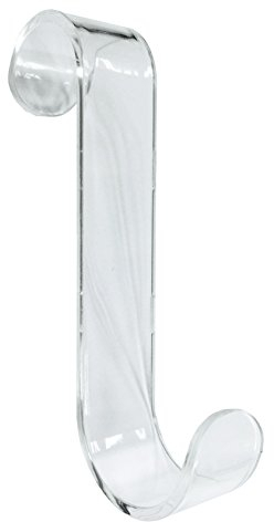 De-Plastik Heizkörperhaken für Rundheizköper, Handtuchhalter - Handtuchhaken, transparent, 10-er Set, Zwei unterschiedliche Radien für vielseitige Anwendung, Ø 23-28 mm, Mehrzweckhaken