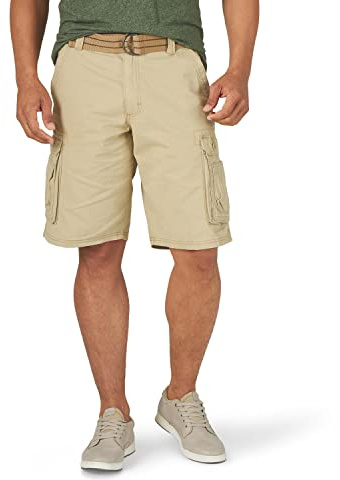 Lee mens Big & Tall New Belted Wyoming Cargo Shorts, Buff, 48 US