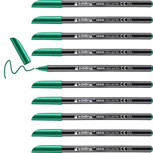 Rotulador edding punta fibra 1200 verde neon n.64 punta de fibra 0,5 mm