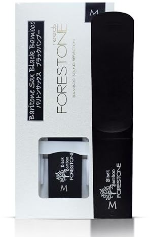 Forestone Bamboo Synthetic Baritone Saxophone Reed with Carbon & Bamboo Fiber Blend- French Filed Cut with Dark, Classical Sound Profile – Long-Lasting - Made in Japan - Medium (M)