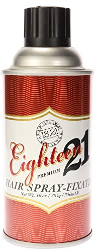 18.21 Man Made Premium Hair Spray for Men, All-Day Flexible Hold, 10 oz. - Styling Hairspray with Matte Finish, Sweet Tobacco Scent - Professional, Non-Greasy Hairspray for All Hair Types