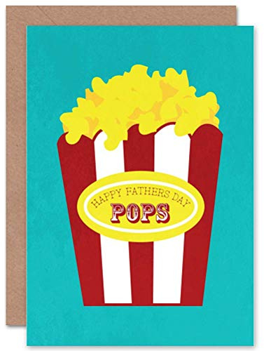 Wee Blue Coo Dad Pops Popcorn Fathers Day Blank Greetings Card