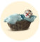 GILDE Clown Junge im Korb Sonderpreis !!!